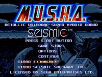 une photo d'Ã©cran de Musha Aleste sur Sega Megadrive
